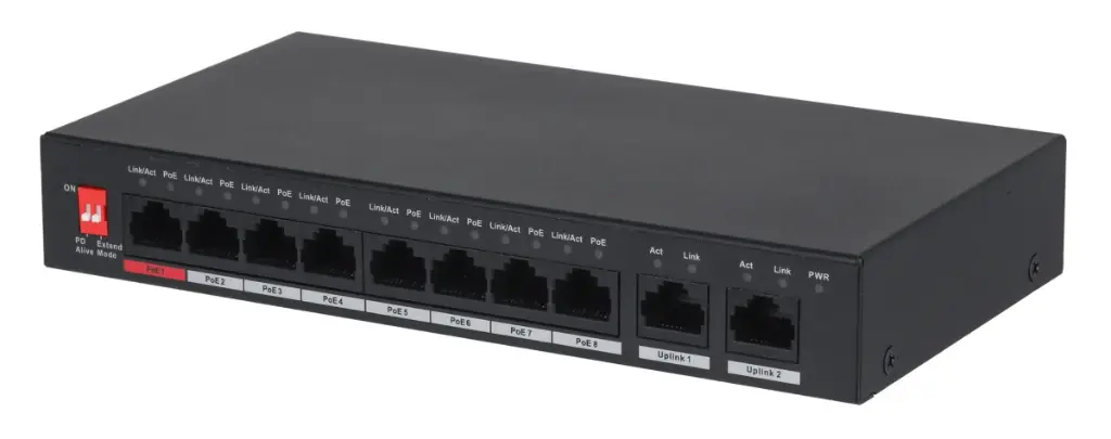 GOLIATH 8-Port PoE Switch +2 Base-T/X Port