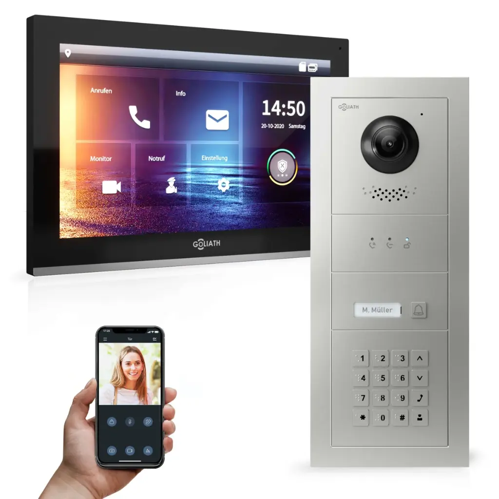 GOLIATH Hybrid IP Gegensprechanlage 10 Zoll HD Keypad
