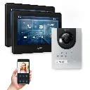GOLIATH Hybrid IP Video Türsprechanlage Silber 1-Familie 2x 7 Zoll