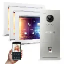 GOLIATH Hybrid IP Videotürsprechanlage App1-Familie 3x 10 Zoll HD Fingerprint 