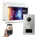 GOLIATH Hybrid IP Türsprechanlage mit App 2-Familien 2x 10 Zoll HD RFID Unterputz
