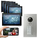 GOLIATH Hybrid IP Video Türsprechanlage App 5 Fam 5 x 10" HD Schwarz 