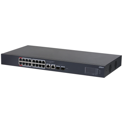 Dahua 20-Port Cloud-Managed Gigabit Desktop-Switch mit 16 PoE-Ports