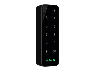 Ajax Fibra KeyPad Outdoor, Schwarz, Kabelgebundene Tastatur für Innen- und Außenbereich 