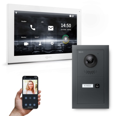 GOLIATH Hybrid IP Video Türsprechanlage mit Anthrazit 1-Fam 10" HD