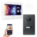 GOLIATH Hybrid IP Videotürsprechanlage mit App Anthrazit 1-Familie 7" Unterputz