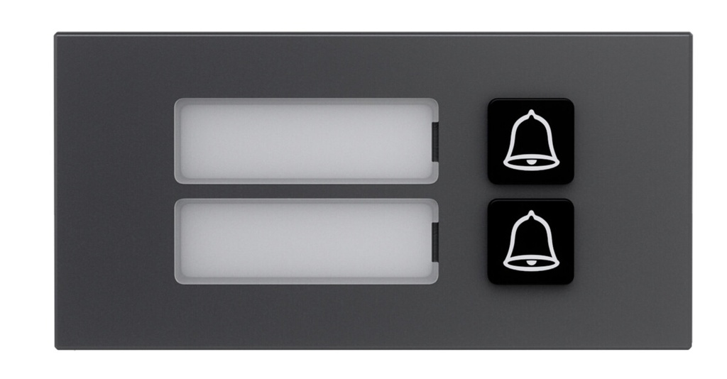 GOLIATH PRO IP & 2-Draht Video Türsprechanlage | 2er Klingel Modul | LED Namensschild | Aluminium