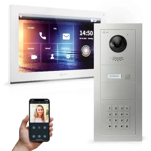 [AV-IPS-556] GOLIATH Hybrid IP Video Türsprechanlage 1-Familie 10 Zoll HD 
