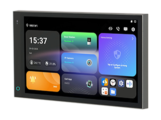 [DHI-SCP3022A-B] Dahua, 7-Zoll-Hybrid-Smart-Bedienfeldmonitor für Video-Gegensprechanlage, Videoüberwachung und drahtlose Alarmanlage, Android 14, IP-Kommunikation, Zweidraht-IP und WLAN, 1024 x 600 Touchscreen, 12 V DC/PoE