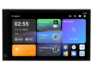 [SCP3022A-B-S] Dahua, 7-Zoll-Hybrid-Smart-Bedienfeldmonitor für Video-Türsprechanlage, Aufputzmontage, Videoüberwachung und drahtlose Alarmanlage, Android 14, Kommunikation über IP, IP über zwei Drähte und WLAN, Touchscreen 1024 x 600, 12 V DC/Po
